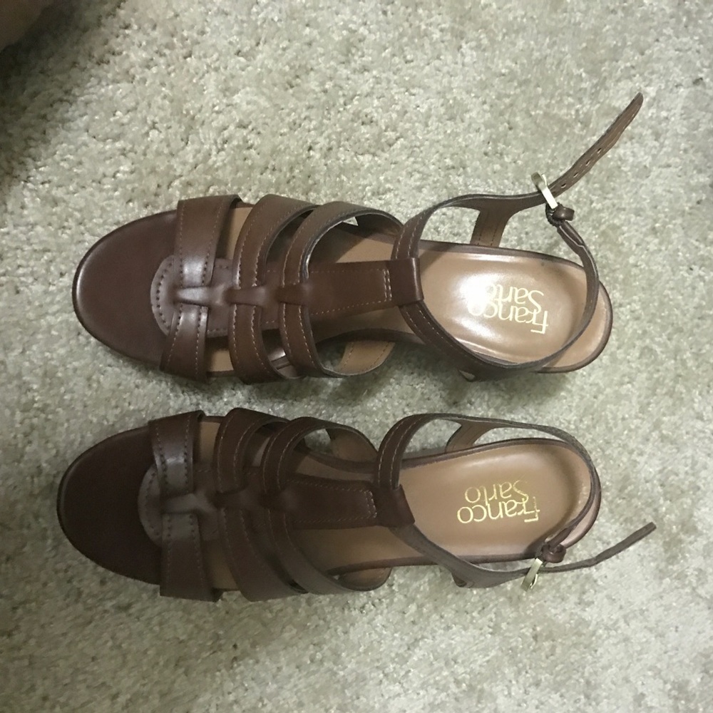 Franco Sarto Brown Wedges